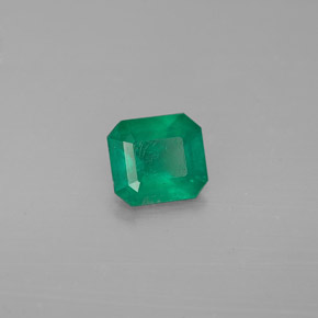 Smeraldo naturale verde da 0,47 ct, taglio smeraldo, I1