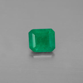 Smeraldo naturale verde da 0,47 ct, taglio smeraldo, I1