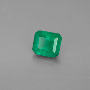 Smeraldo naturale verde da 0,47 ct, taglio smeraldo, I1