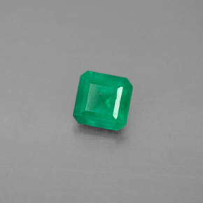 Smeraldo naturale verde da 0,47 ct, taglio smeraldo, I1