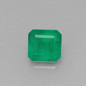 Smeraldo naturale verde da 0,46 ct, taglio smeraldo, I1