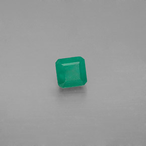 Smeraldo naturale verde da 0,48 ct, taglio smeraldo, I1