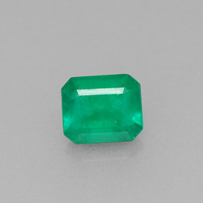 Smeraldo Verde naturale da 0.34 ct, Taglio smeraldo, I1