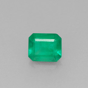 Smeraldo Verde naturale da 0.34 ct, Taglio smeraldo, I1