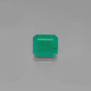 Smeraldo naturale verde da 0,95 ct, taglio smeraldo, I1