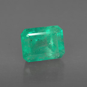 Smeraldo naturale verde da 2,09 ct, taglio smeraldo, I1