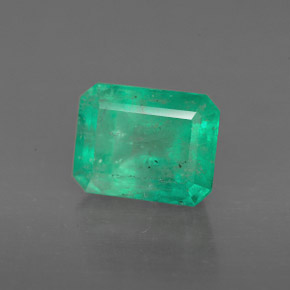 Smeraldo naturale verde da 2,09 ct, taglio smeraldo, I1