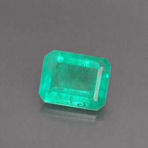 Smeraldo Verde naturale da 1.11 ct, Taglio smeraldo, I1