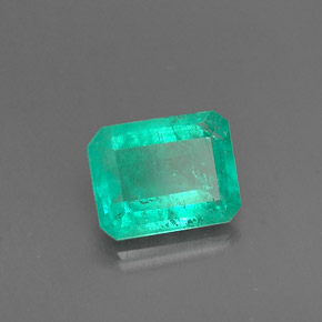 Smeraldo Verde naturale da 1.11 ct, Taglio smeraldo, I1