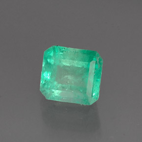 Smeraldo naturale verde da 0,98 ct, taglio smeraldo, I1