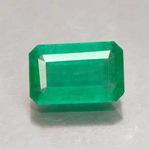 Smeraldo naturale verde da 0,98 ct, taglio smeraldo, SI-I1