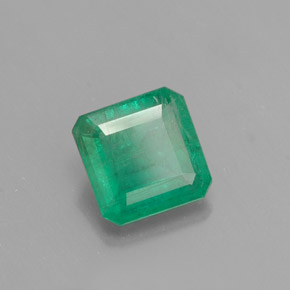Smeraldo naturale verde da 0,97 ct, taglio smeraldo, SI-I1