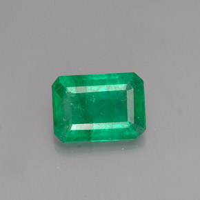 Smeraldo naturale verde da 0,84 ct, taglio smeraldo, I1