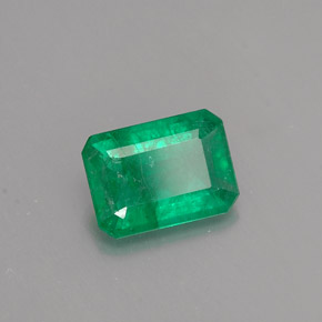 Smeraldo naturale verde da 0,84 ct, taglio smeraldo, I1