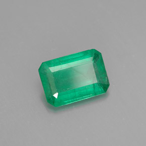 Smeraldo naturale verde da 0,75 ct, taglio smeraldo, I1
