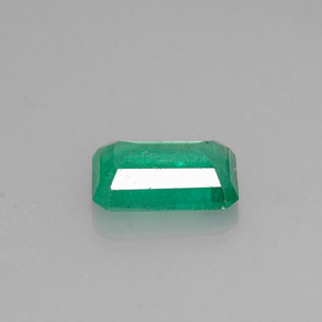 Smeraldo naturale verde da 0,75 ct, taglio smeraldo, I1
