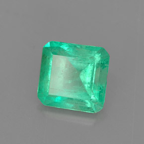Smeraldo naturale verde da 1,26 ct, taglio smeraldo, SI-I1