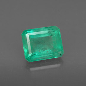 Smeraldo naturale verde da 1,93 ct, taglio smeraldo, I1