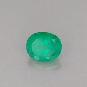 Smeraldo naturale verde da 0,63 ct, taglio ovale, SI-I1