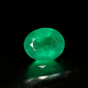 Smeraldo naturale verde da 0,35 ct, taglio ovale, SI-I1