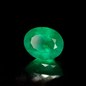 Smeraldo naturale verde da 0,35 ct, taglio ovale, SI-I1