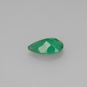 Smeraldo naturale verde da 0,69 ct, taglio a pera, I1