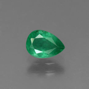 Smeraldo naturale verde da 0,65 ct, taglio a pera, I1