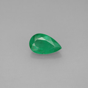 Smeraldo naturale verde da 0,74 ct, taglio a pera, I1