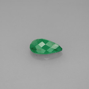 Smeraldo naturale verde da 0,74 ct, taglio a pera, I1