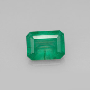 Smeraldo naturale verde da 1,42 ct, taglio smeraldo, I1