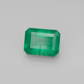Smeraldo naturale verde da 1,42 ct, taglio smeraldo, I1