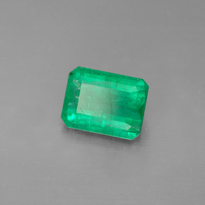Smeraldo naturale verde da 1,21 ct, taglio smeraldo, I1