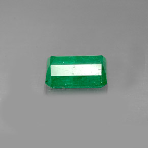 Smeraldo naturale verde da 1,21 ct, taglio smeraldo, I1