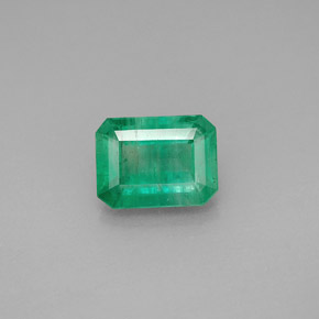 Smeraldo naturale verde da 1,53 ct, taglio smeraldo, I1