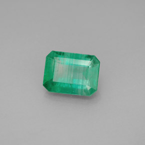 Smeraldo naturale verde da 1,53 ct, taglio smeraldo, I1