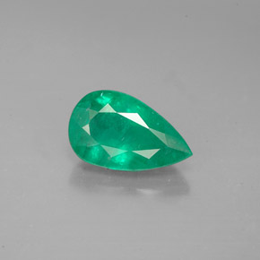 Smeraldo naturale verde da 1,49 ct, taglio a pera, SI-I1