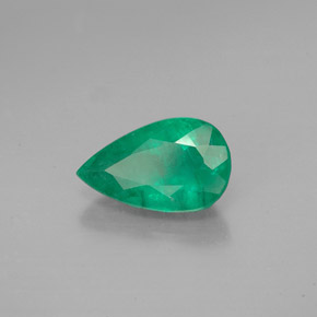Smeraldo naturale verde da 1,49 ct, taglio a pera, SI-I1