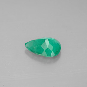 Smeraldo naturale verde da 0,91 ct, taglio a pera, SI-I1