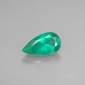 Smeraldo naturale verde da 0,94 ct, taglio a pera, SI-I1