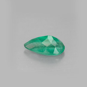 Smeraldo naturale verde da 0,94 ct, taglio a pera, SI-I1