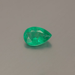 Smeraldo naturale verde da 0,36 ct, taglio a pera, SI-I1