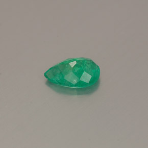 Smeraldo naturale verde da 0,36 ct, taglio a pera, SI-I1