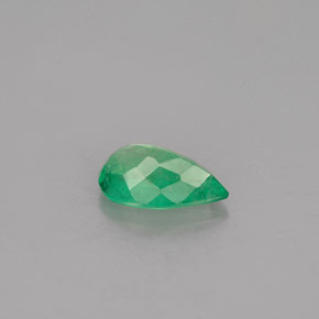Smeraldo naturale verde da 0,74 ct, taglio a pera, SI-I1
