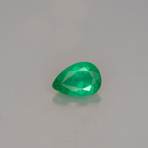 Smeraldo naturale verde da 0,49 ct, taglio a pera, SI-I1