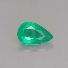 Smeraldo naturale verde da 0,69 ct, taglio a pera, SI-I1