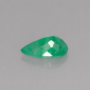 Smeraldo naturale verde da 0,69 ct, taglio a pera, SI-I1