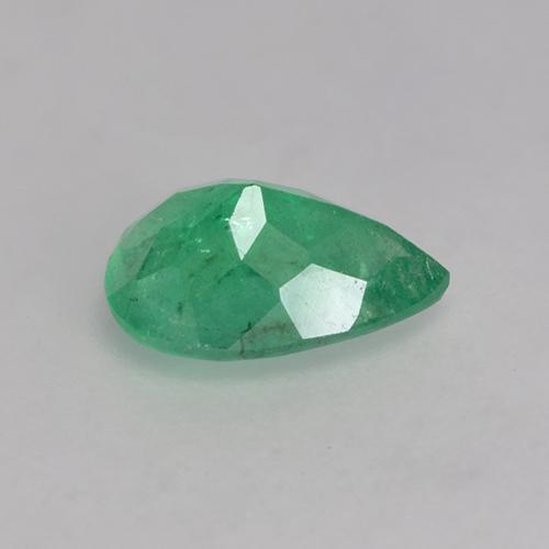 Smeraldo naturale verde da 0,62 ct, taglio a pera, SI-I1