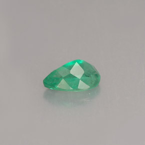 Smeraldo naturale verde da 0,43 ct, taglio a pera, SI-I1