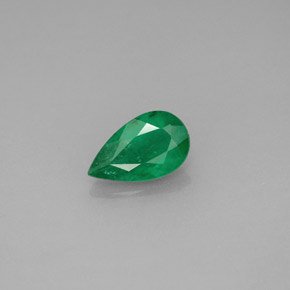 Smeraldo Verde naturale da 0.66 ct, Forma a pera, SI-I1