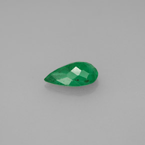 Smeraldo Verde naturale da 0.66 ct, Forma a pera, SI-I1
